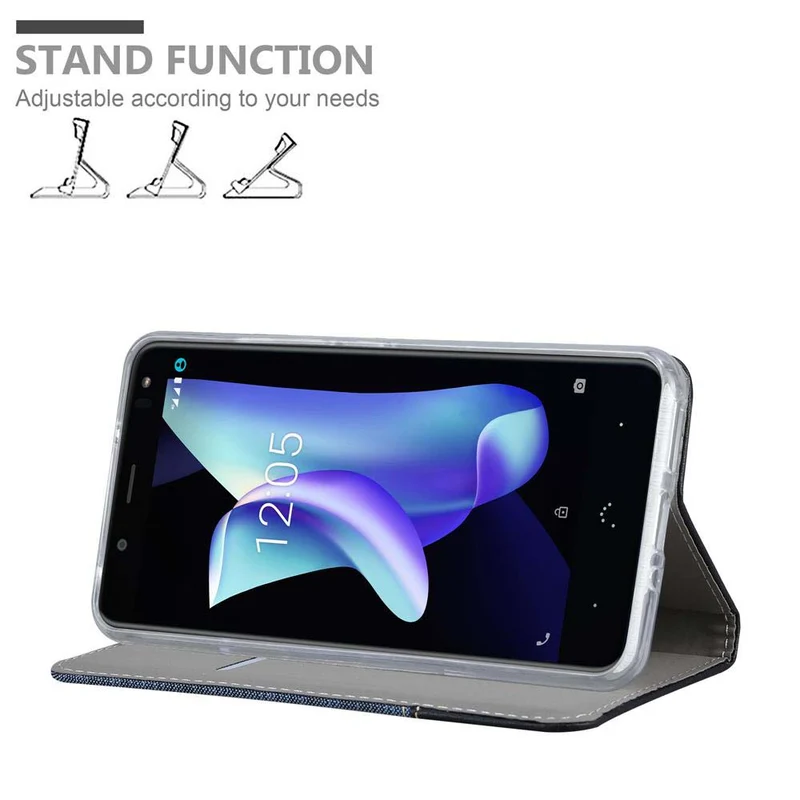 Cadorabo Hülle kompatibel mit BQ Aquaris U2 / U2 LITE Schutzhülle mit Magnetverschluss, Standfunktion und Kartenfach