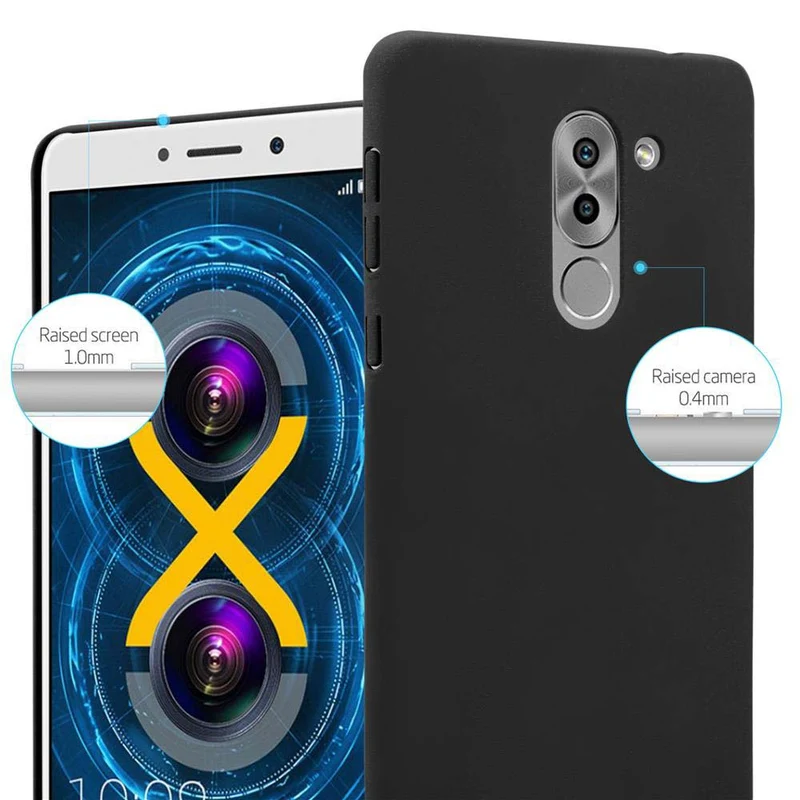 Cadorabo Hülle kompatibel mit Huawei MATE 9 LITE / GR5 2017 / Honor 6X Hard Case Schutzhülle in Frosted Optik gegen Kratzer und Stöße