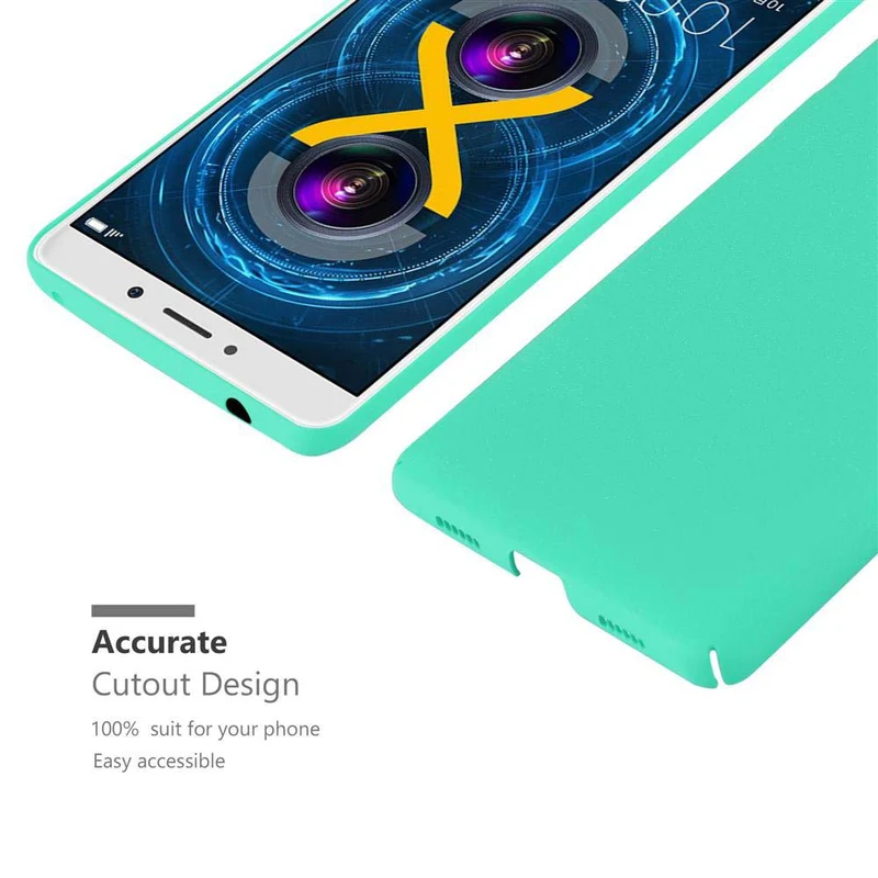 Cadorabo Hülle kompatibel mit Huawei MATE 9 LITE / GR5 2017 / Honor 6X Hard Case Schutzhülle in Frosted Optik gegen Kratzer und Stöße