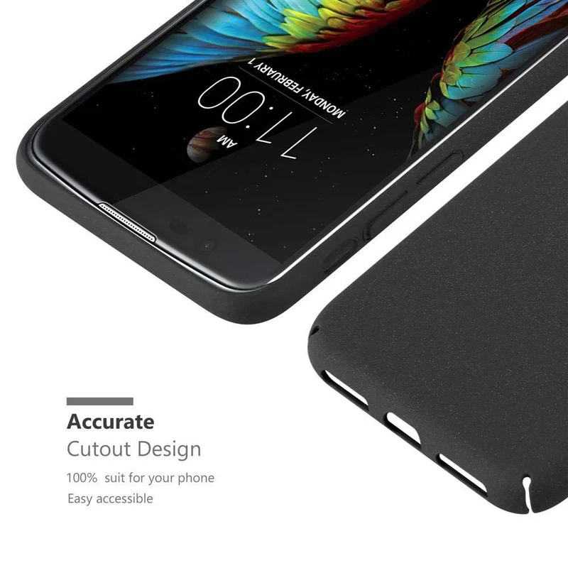 Cadorabo Hülle kompatibel mit LG K10 2016 Hard Case Schutzhülle in Frosted Optik gegen Kratzer und Stöße