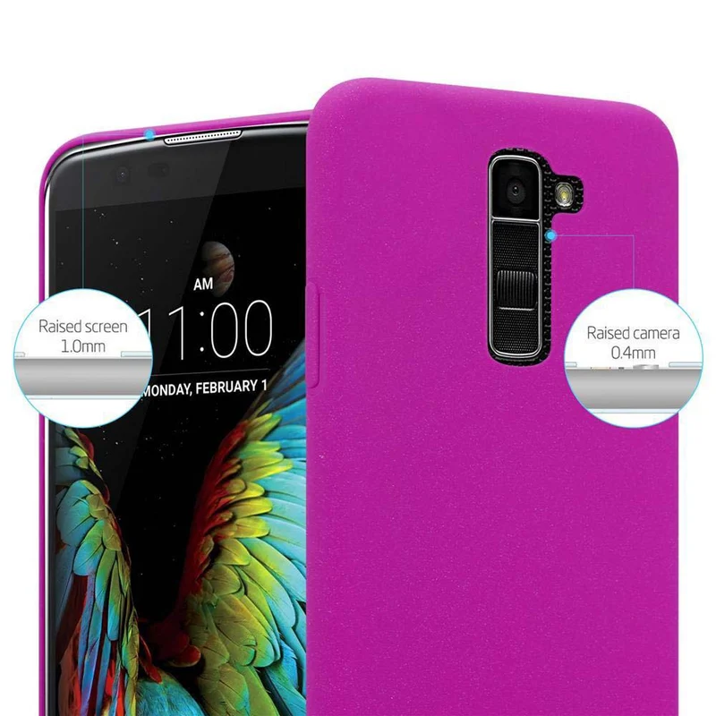 Cadorabo Hülle kompatibel mit LG K10 2016 Hard Case Schutzhülle in Frosted Optik gegen Kratzer und Stöße