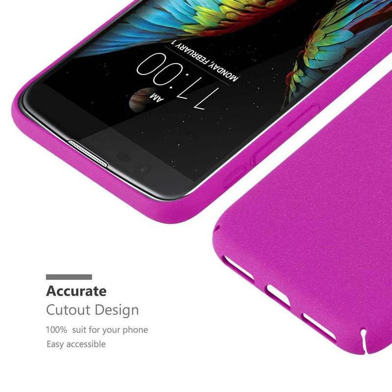 Cadorabo Hülle kompatibel mit LG K10 2016 Hard Case Schutzhülle in Frosted Optik gegen Kratzer und Stöße