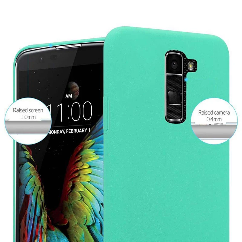 Cadorabo Hülle kompatibel mit LG K10 2016 Hard Case Schutzhülle in Frosted Optik gegen Kratzer und Stöße