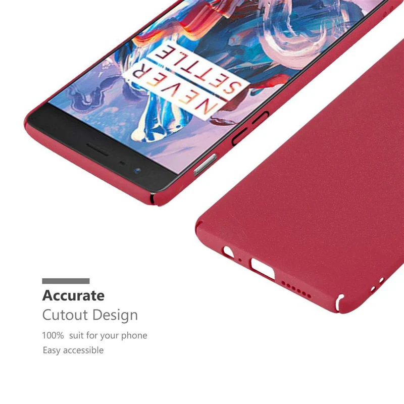 Cadorabo Hülle kompatibel mit OnePlus 3 / 3T Hard Case Schutzhülle in Frosted Optik gegen Kratzer und Stöße