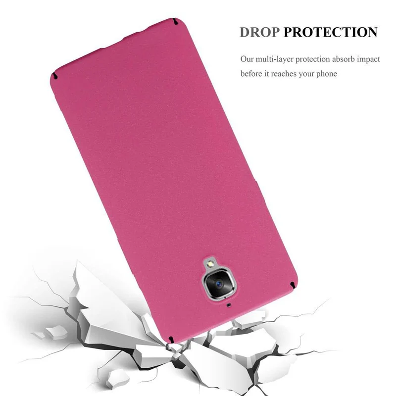 Cadorabo Hülle kompatibel mit OnePlus 3 / 3T Hard Case Schutzhülle in Frosted Optik gegen Kratzer und Stöße