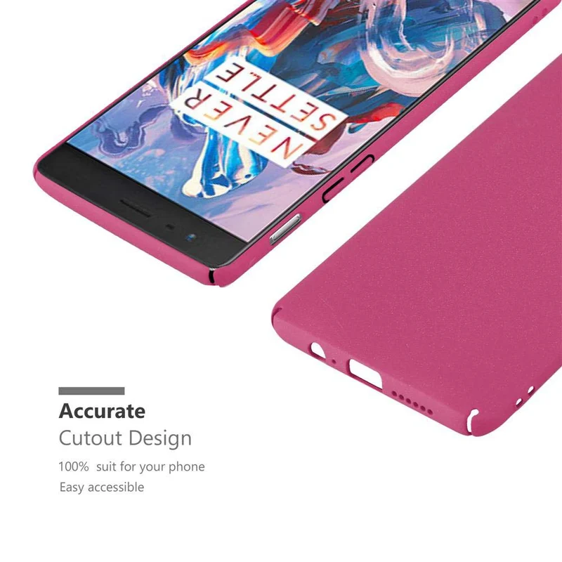 Cadorabo Hülle kompatibel mit OnePlus 3 / 3T Hard Case Schutzhülle in Frosted Optik gegen Kratzer und Stöße