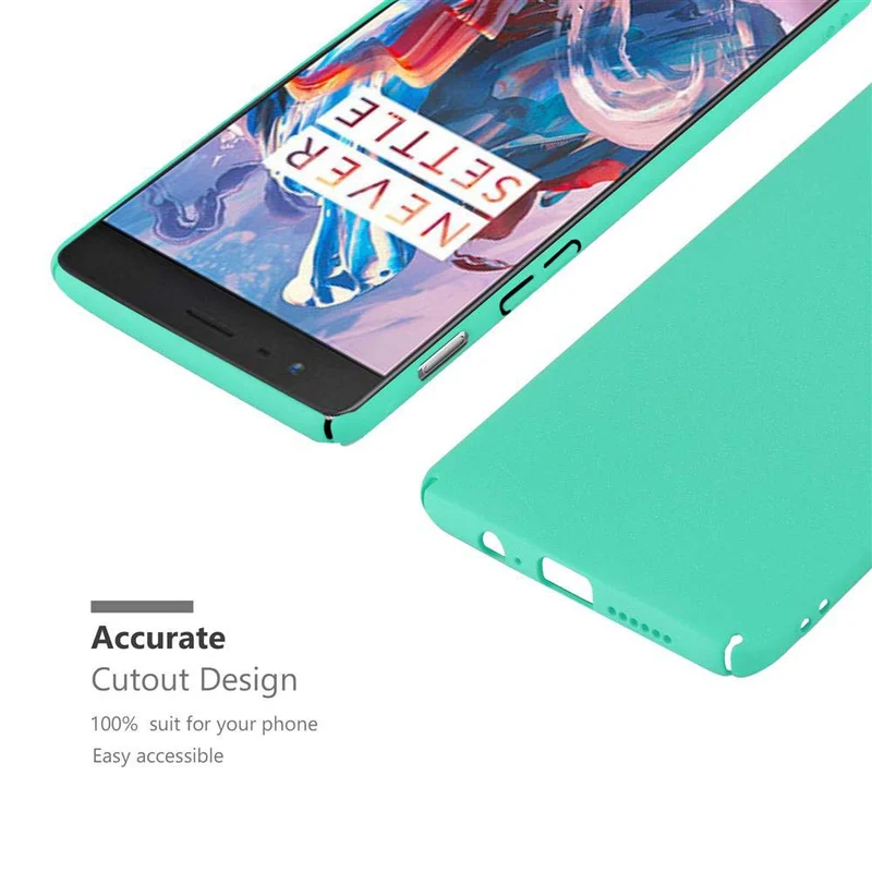 Cadorabo Hülle kompatibel mit OnePlus 3 / 3T Hard Case Schutzhülle in Frosted Optik gegen Kratzer und Stöße
