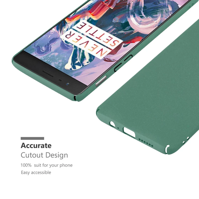 Cadorabo Hülle kompatibel mit OnePlus 3 / 3T Hard Case Schutzhülle in Frosted Optik gegen Kratzer und Stöße