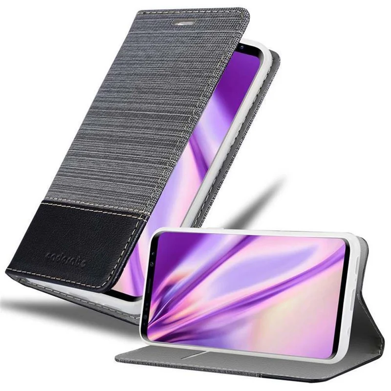 Cadorabo Hülle kompatibel mit Samsung Galaxy S9 PLUS Schutzhülle mit Magnetverschluss, Standfunktion und Kartenfach
