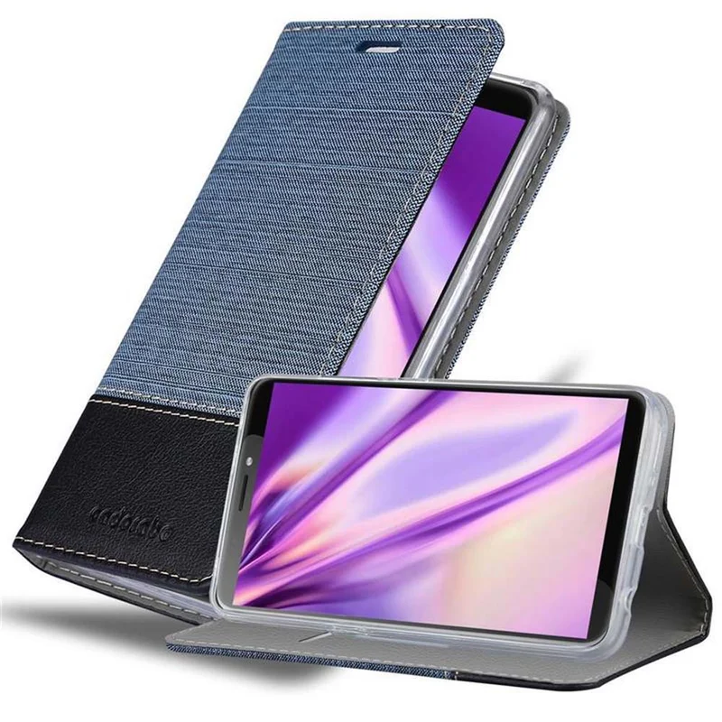 Cadorabo Hülle kompatibel mit HTC Desire 12 PLUS Schutzhülle mit Magnetverschluss, Standfunktion und Kartenfach