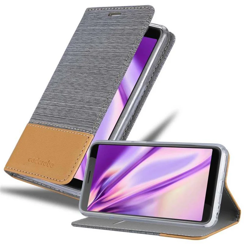 Cadorabo Hülle kompatibel mit HTC Desire 12 Schutzhülle mit Magnetverschluss, Standfunktion und Kartenfach