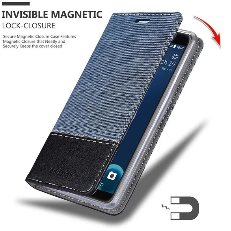 Cadorabo Hülle kompatibel mit HTC Desire 12 Schutzhülle mit Magnetverschluss, Standfunktion und Kartenfach