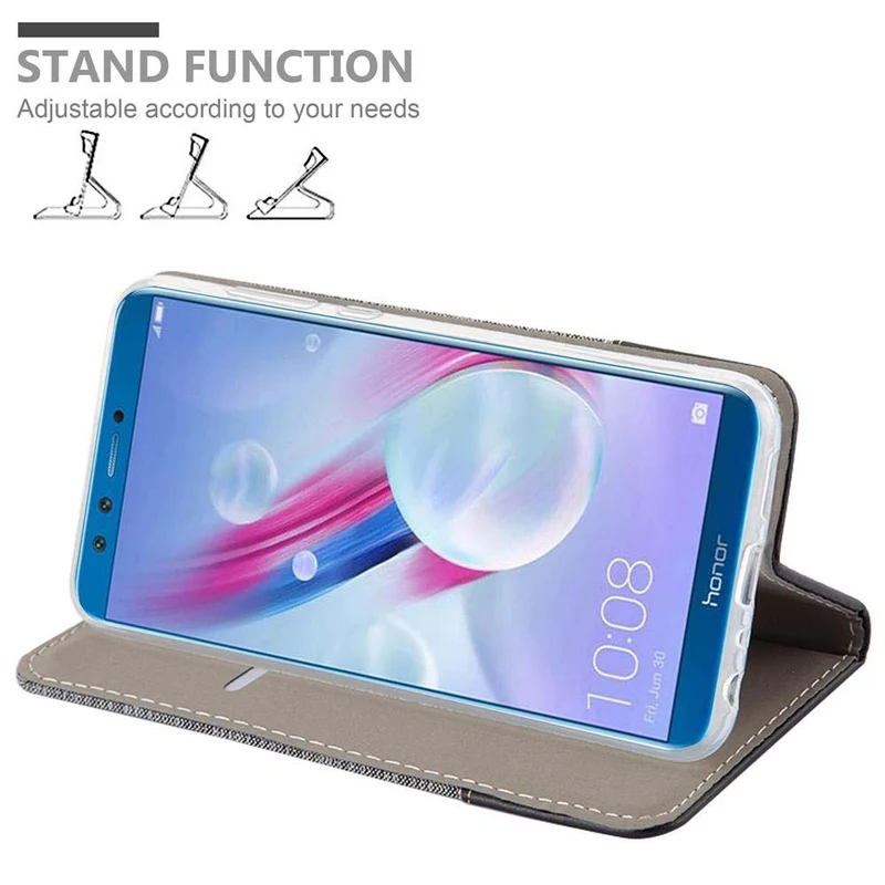 Cadorabo Hülle kompatibel mit Honor 9 LITE Schutzhülle mit Magnetverschluss, Standfunktion und Kartenfach