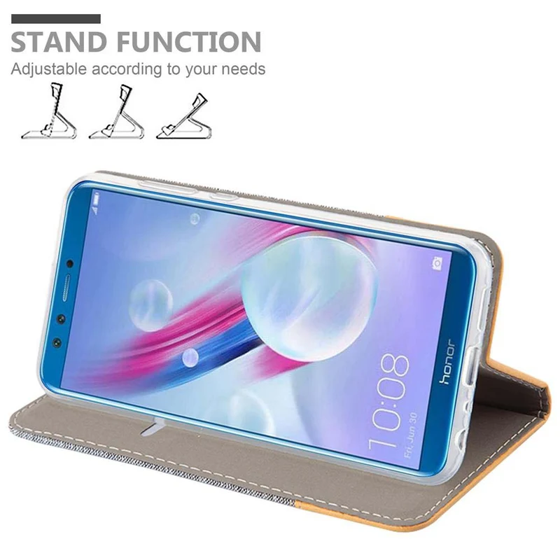 Cadorabo Hülle kompatibel mit Honor 9 LITE Schutzhülle mit Magnetverschluss, Standfunktion und Kartenfach