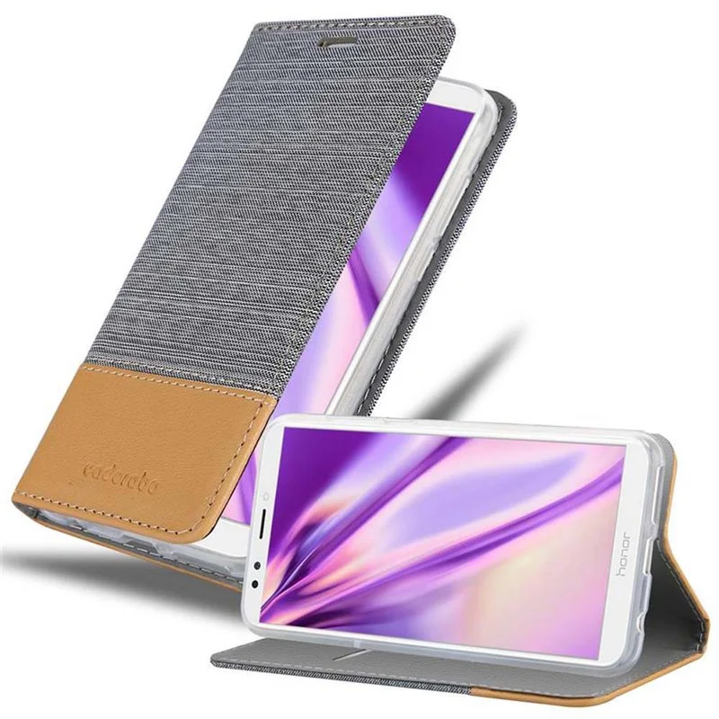 Cadorabo Hülle kompatibel mit Honor 7C / Huawei Y7 2018 Schutzhülle mit Magnetverschluss, Standfunktion und Kartenfach