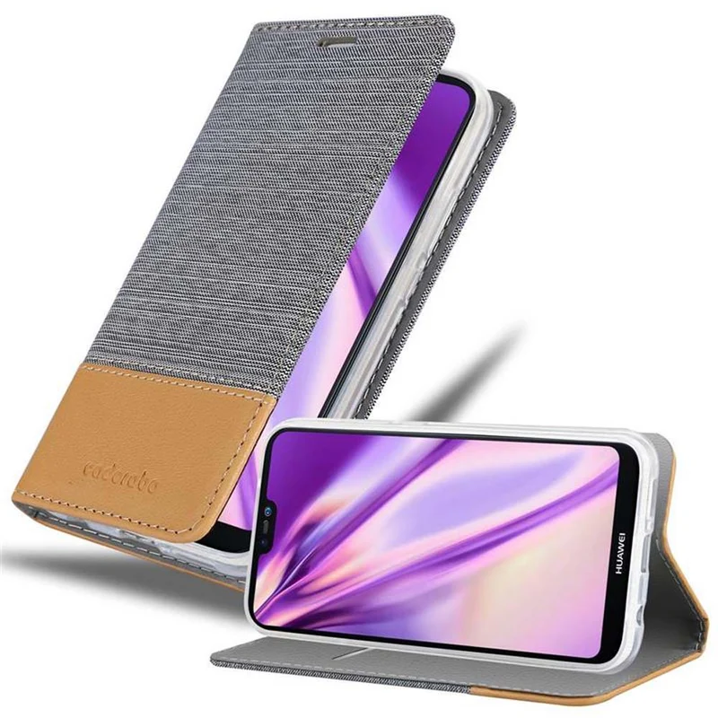 Cadorabo Hülle kompatibel mit Huawei P20 LITE 2018 / NOVA 3E Schutzhülle mit Magnetverschluss, Standfunktion und Kartenfach