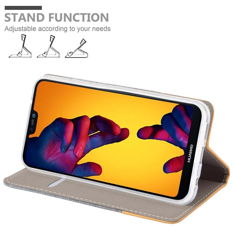 Cadorabo Hülle kompatibel mit Huawei P20 LITE 2018 / NOVA 3E Schutzhülle mit Magnetverschluss, Standfunktion und Kartenfach