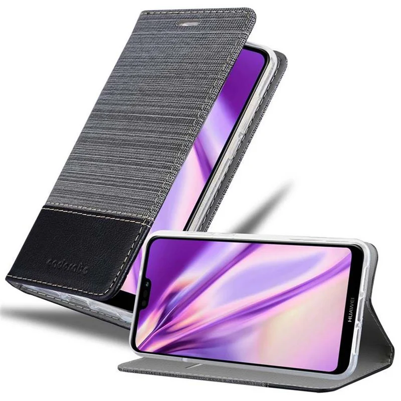 Cadorabo Hülle kompatibel mit Huawei P20 Schutzhülle mit Magnetverschluss, Standfunktion und Kartenfach