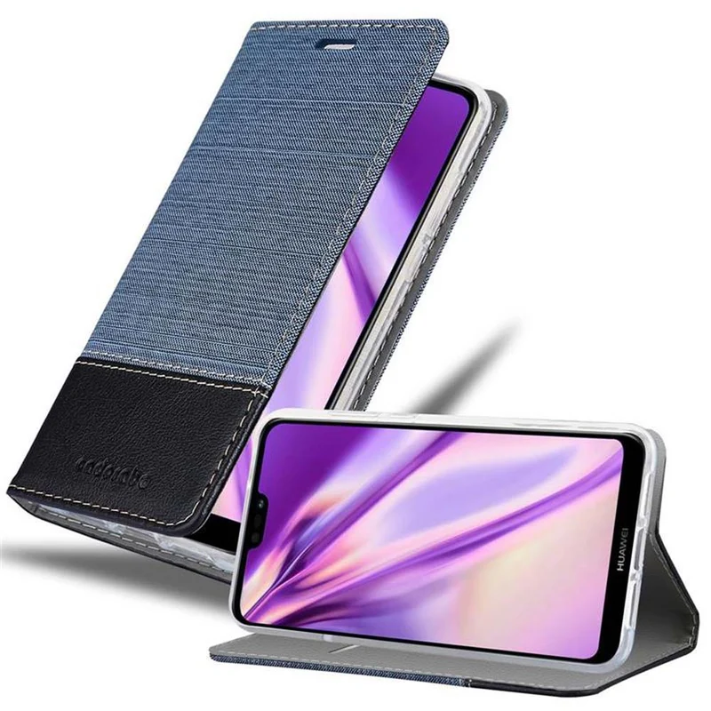 Cadorabo Hülle kompatibel mit Huawei P20 Schutzhülle mit Magnetverschluss, Standfunktion und Kartenfach