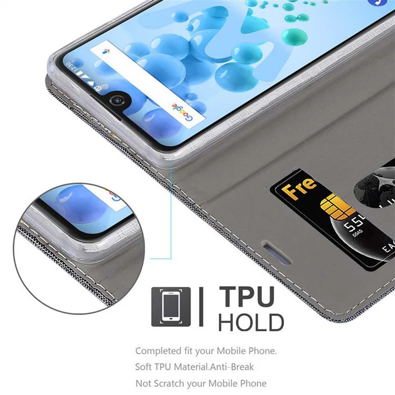 Cadorabo Hülle kompatibel mit WIKO VIEW 2 PRO Schutzhülle mit Magnetverschluss, Standfunktion und Kartenfach