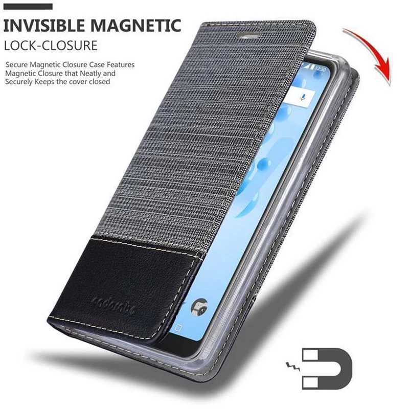 Cadorabo Hülle kompatibel mit WIKO VIEW 2 PRO Schutzhülle mit Magnetverschluss, Standfunktion und Kartenfach