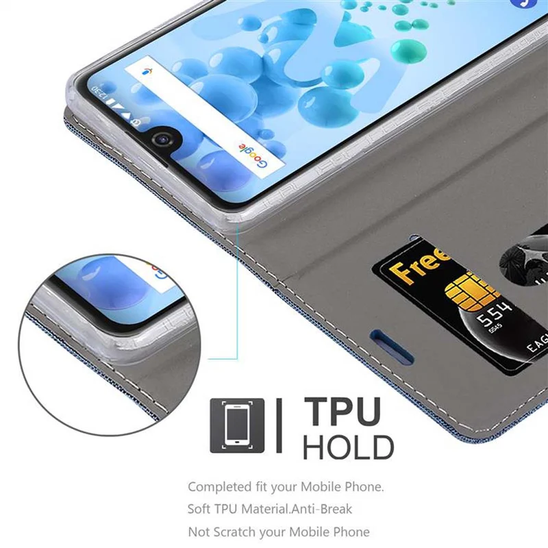 Cadorabo Hülle kompatibel mit WIKO VIEW 2 PRO Schutzhülle mit Magnetverschluss, Standfunktion und Kartenfach