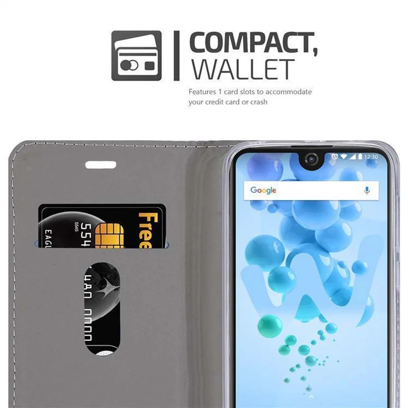 Cadorabo Hülle kompatibel mit WIKO VIEW 2 PRO Schutzhülle mit Magnetverschluss, Standfunktion und Kartenfach
