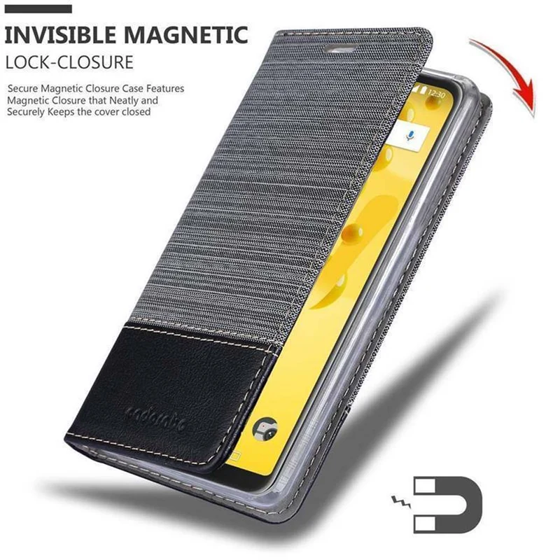 Cadorabo Hülle kompatibel mit WIKO VIEW 2 Schutzhülle mit Magnetverschluss, Standfunktion und Kartenfach
