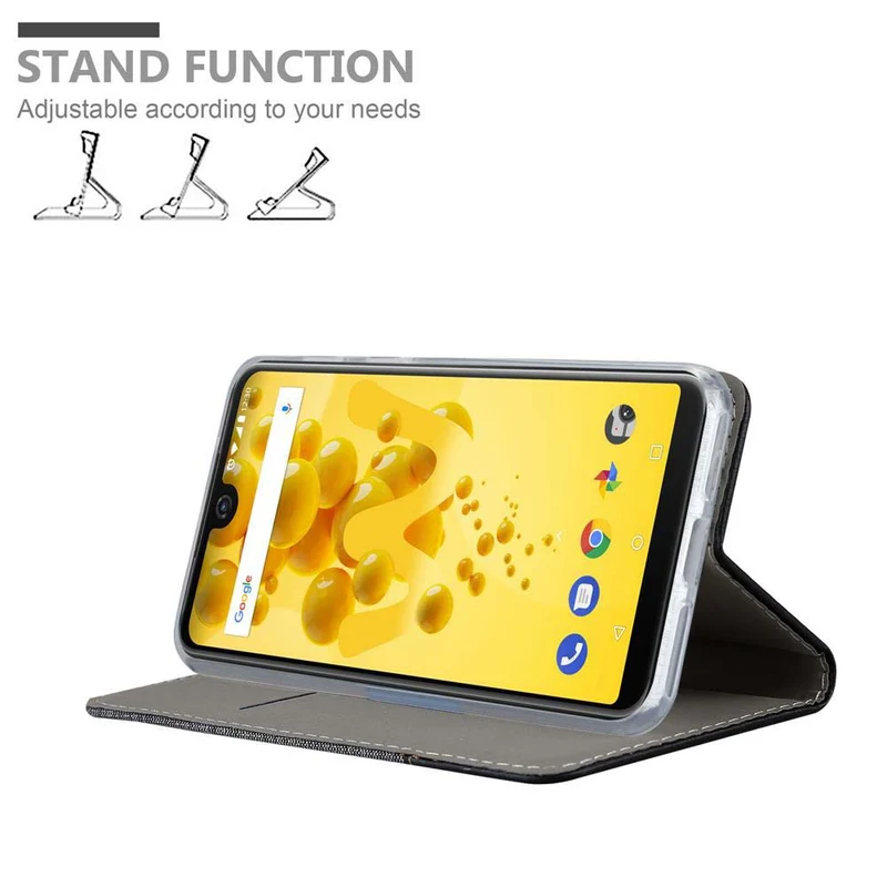 Cadorabo Hülle kompatibel mit WIKO VIEW 2 Schutzhülle mit Magnetverschluss, Standfunktion und Kartenfach