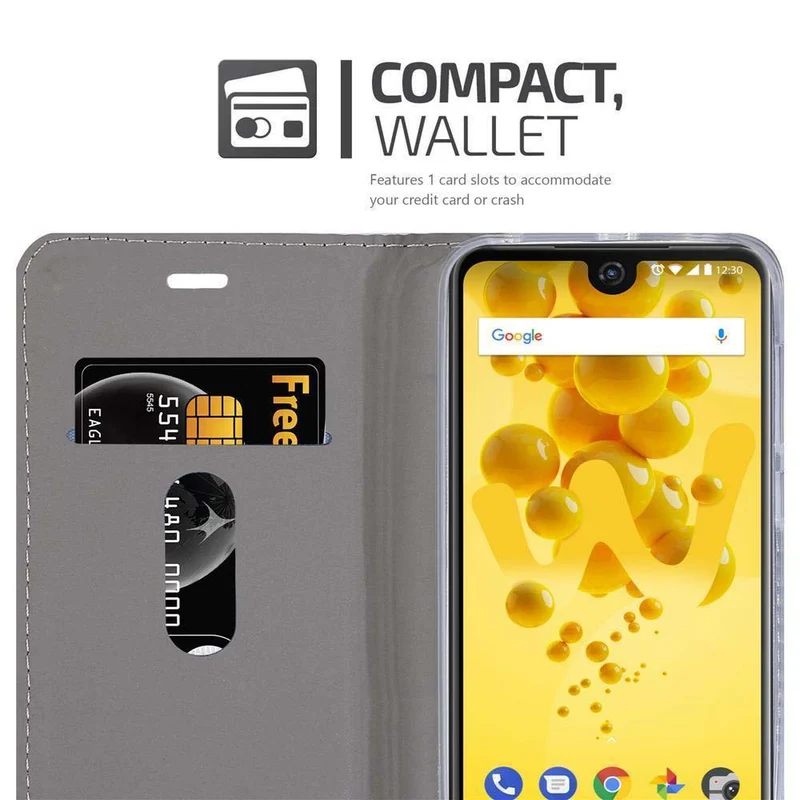Cadorabo Hülle kompatibel mit WIKO VIEW 2 Schutzhülle mit Magnetverschluss, Standfunktion und Kartenfach
