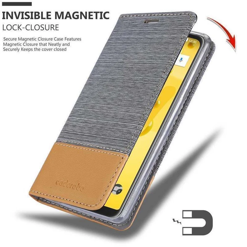Cadorabo Hülle kompatibel mit WIKO VIEW 2 Schutzhülle mit Magnetverschluss, Standfunktion und Kartenfach
