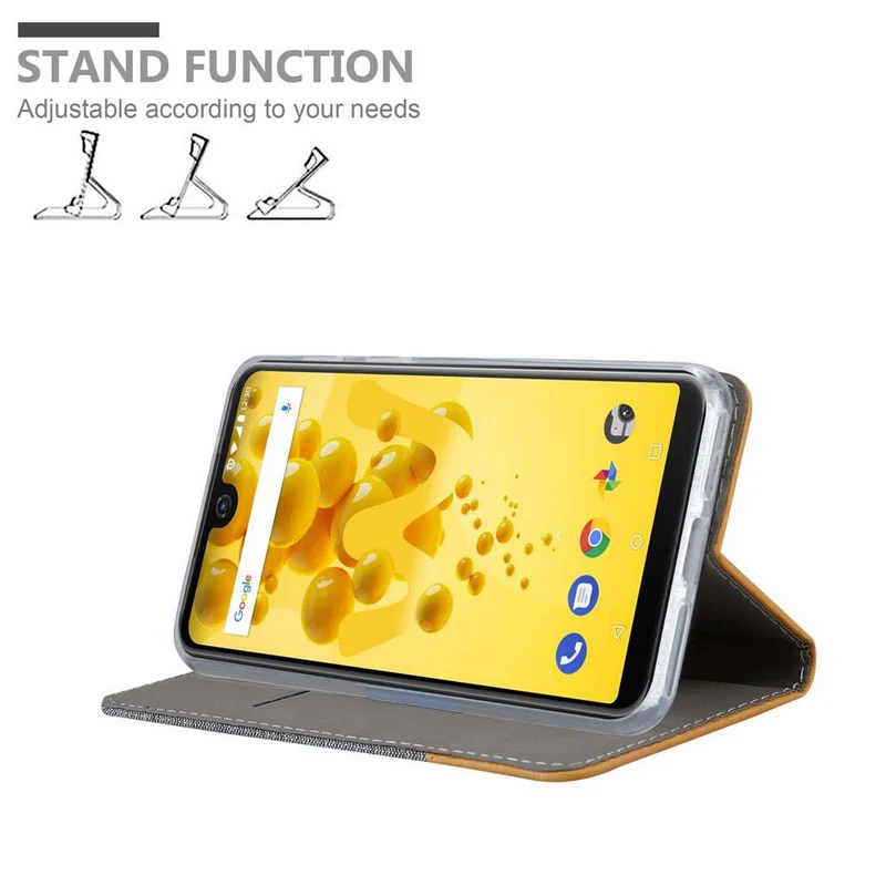 Cadorabo Hülle kompatibel mit WIKO VIEW 2 Schutzhülle mit Magnetverschluss, Standfunktion und Kartenfach