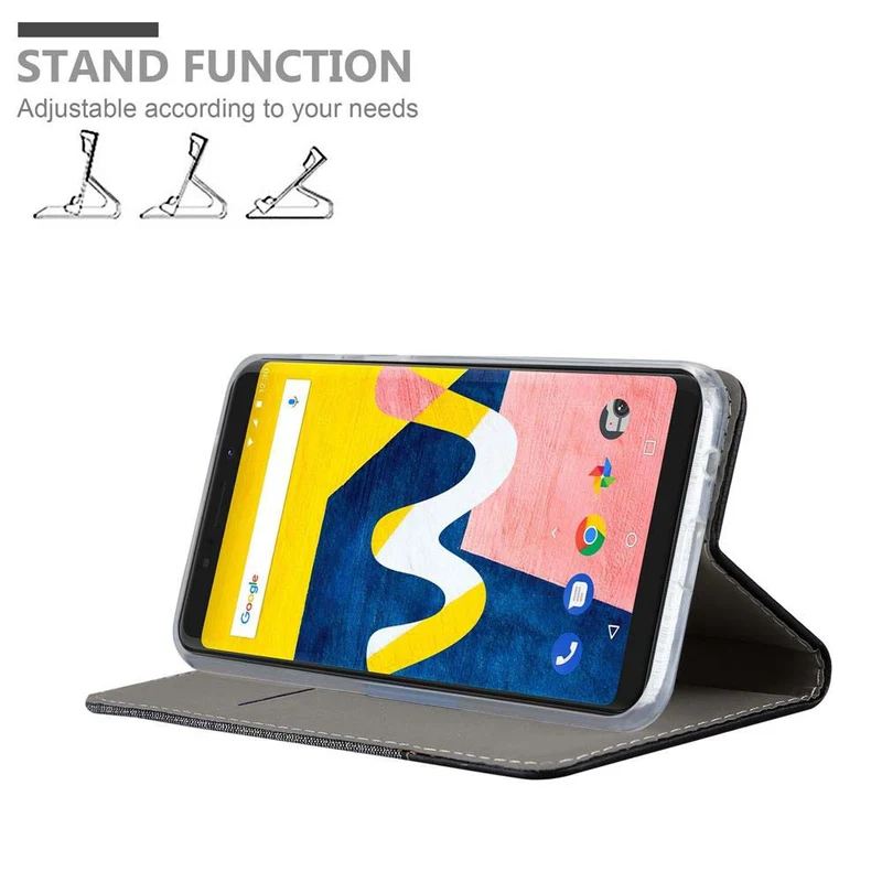 Cadorabo Hülle kompatibel mit WIKO VIEW LITE Schutzhülle mit Magnetverschluss, Standfunktion und Kartenfach