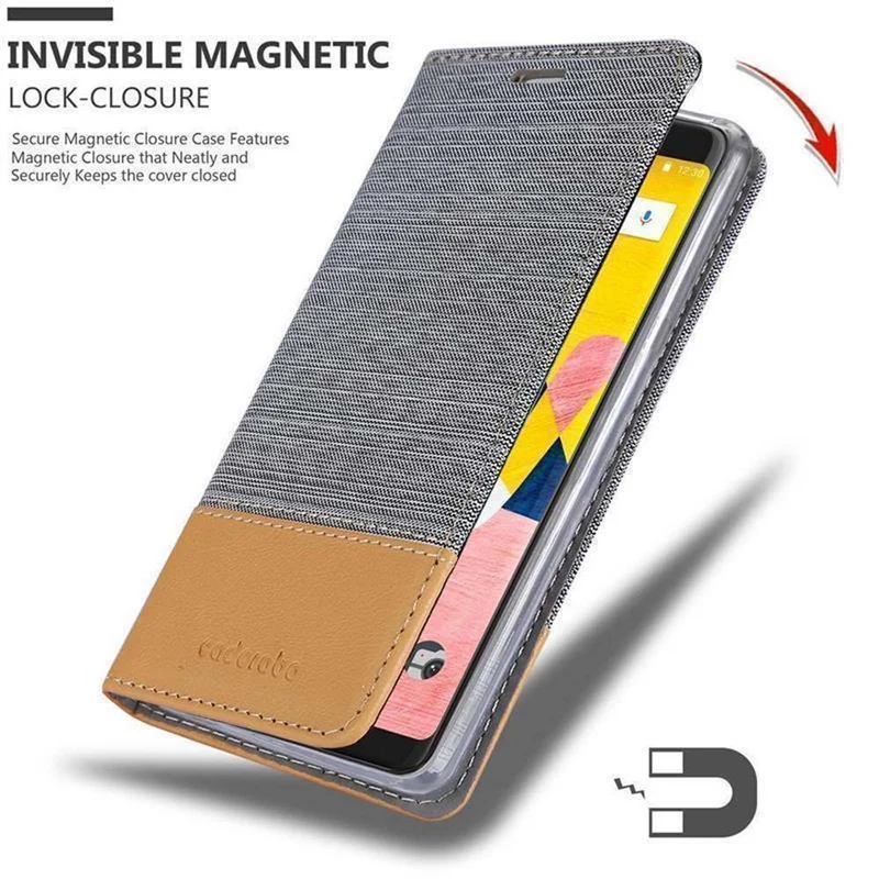 Cadorabo Hülle kompatibel mit WIKO VIEW LITE Schutzhülle mit Magnetverschluss, Standfunktion und Kartenfach