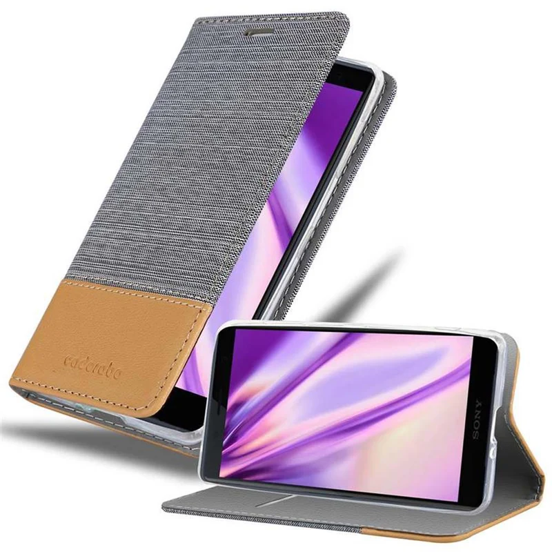 Cadorabo Hülle kompatibel mit Sony Xperia XZ2 COMPACT Schutzhülle mit Magnetverschluss, Standfunktion und Kartenfach