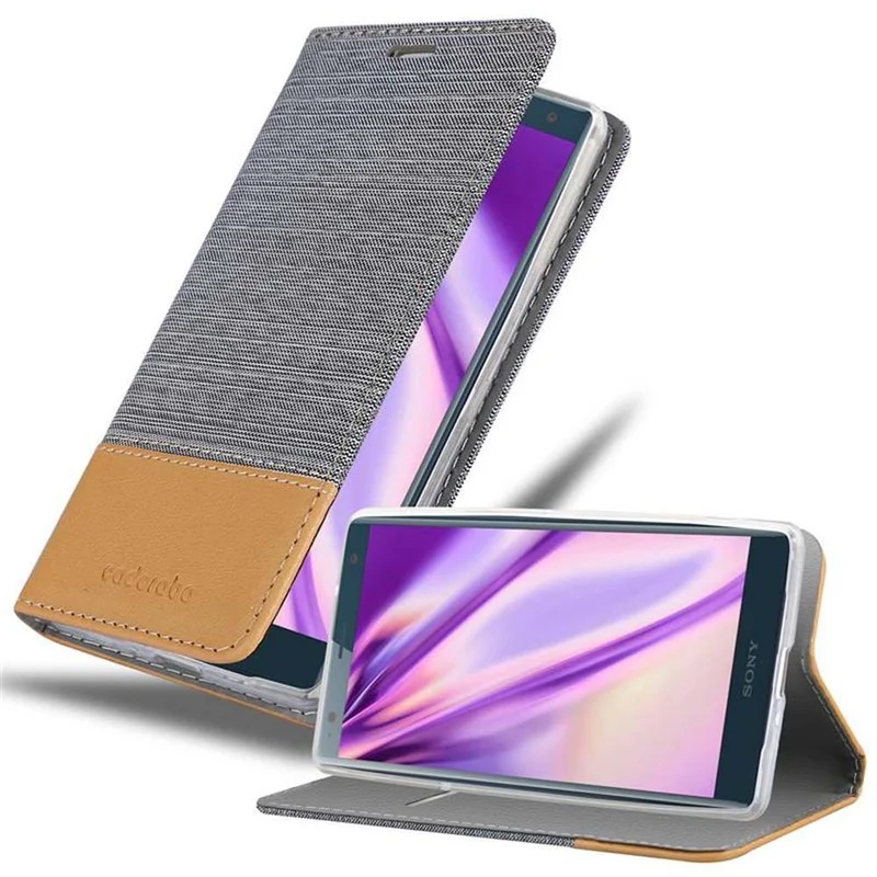 Cadorabo Hülle kompatibel mit Sony Xperia XZ2 Schutzhülle mit Magnetverschluss, Standfunktion und Kartenfach