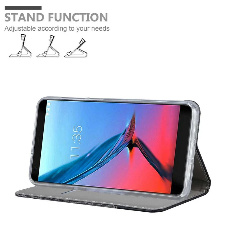 Cadorabo Hülle kompatibel mit ZTE Blade V9 Schutzhülle mit Magnetverschluss, Standfunktion und Kartenfach