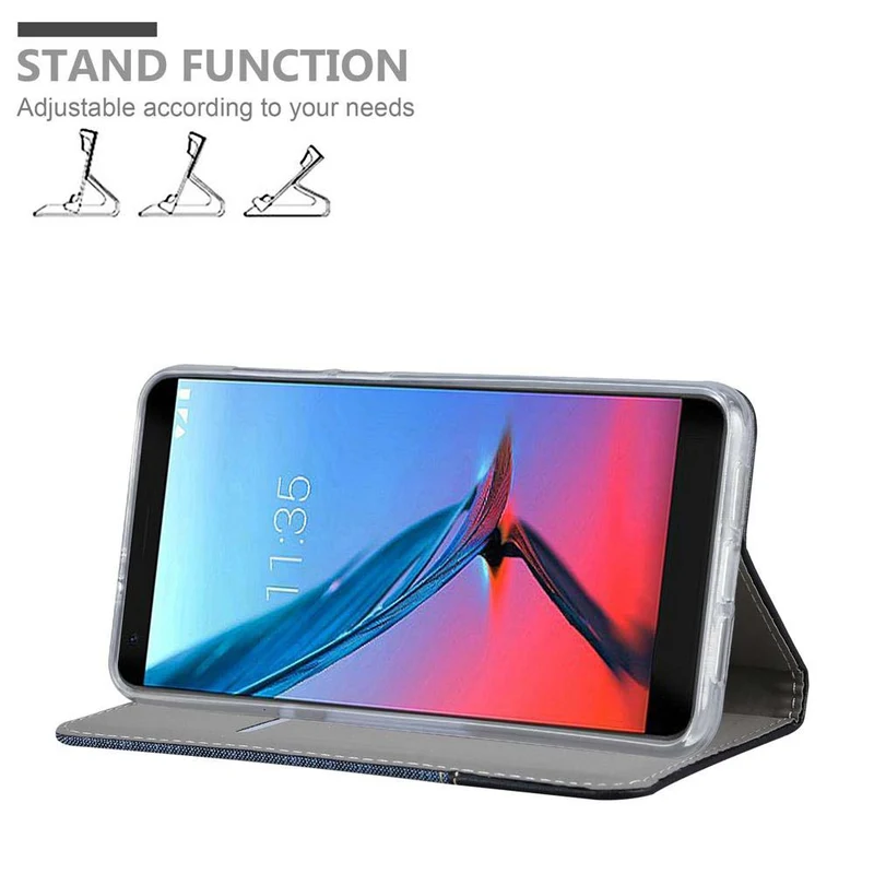 Cadorabo Hülle kompatibel mit ZTE Blade V9 Schutzhülle mit Magnetverschluss, Standfunktion und Kartenfach