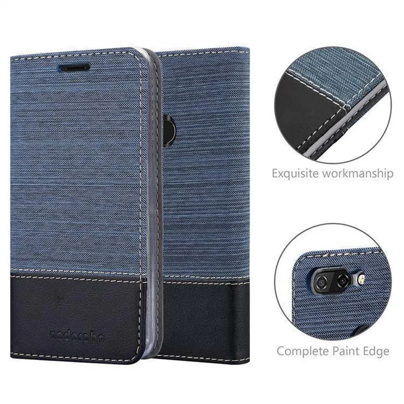 Cadorabo Hülle kompatibel mit ZTE Blade V9 Schutzhülle mit Magnetverschluss, Standfunktion und Kartenfach