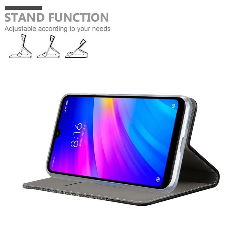 Cadorabo Hülle kompatibel mit Xiaomi RedMi 7 Schutzhülle mit Magnetverschluss, Standfunktion und Kartenfach