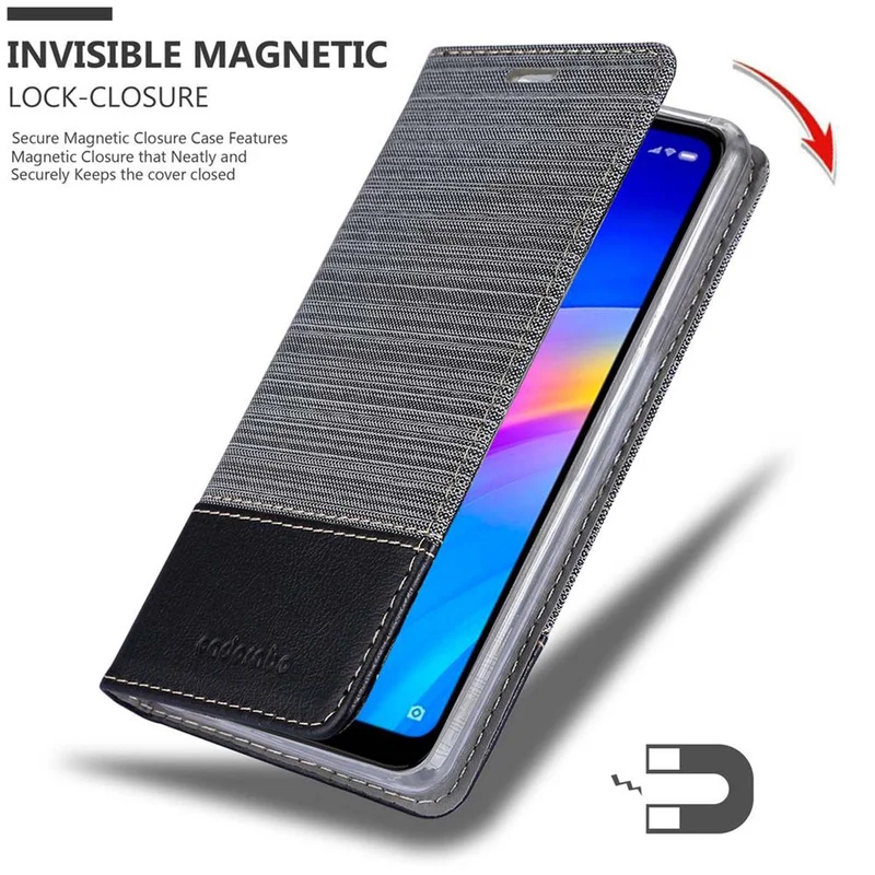 Cadorabo Hülle kompatibel mit Xiaomi RedMi 7 Schutzhülle mit Magnetverschluss, Standfunktion und Kartenfach