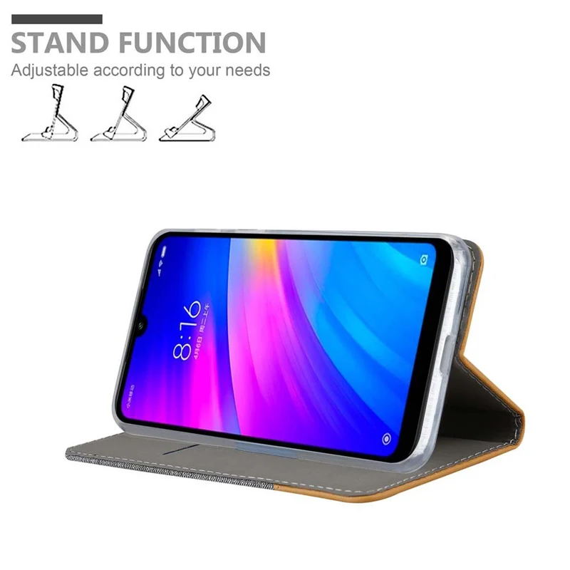 Cadorabo Hülle kompatibel mit Xiaomi RedMi 7 Schutzhülle mit Magnetverschluss, Standfunktion und Kartenfach