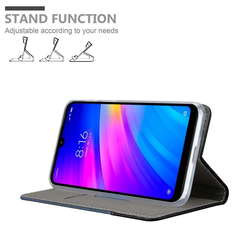Cadorabo Hülle kompatibel mit Xiaomi RedMi 7 Schutzhülle mit Magnetverschluss, Standfunktion und Kartenfach