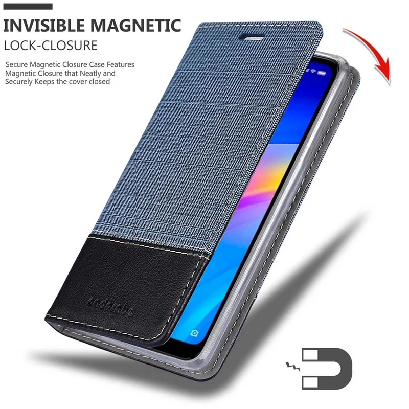 Cadorabo Hülle kompatibel mit Xiaomi RedMi 7 Schutzhülle mit Magnetverschluss, Standfunktion und Kartenfach