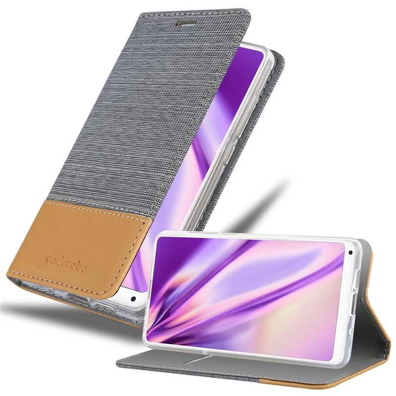 Cadorabo Hülle kompatibel mit Xiaomi Mi MIX 2S Schutzhülle mit Magnetverschluss, Standfunktion und Kartenfach