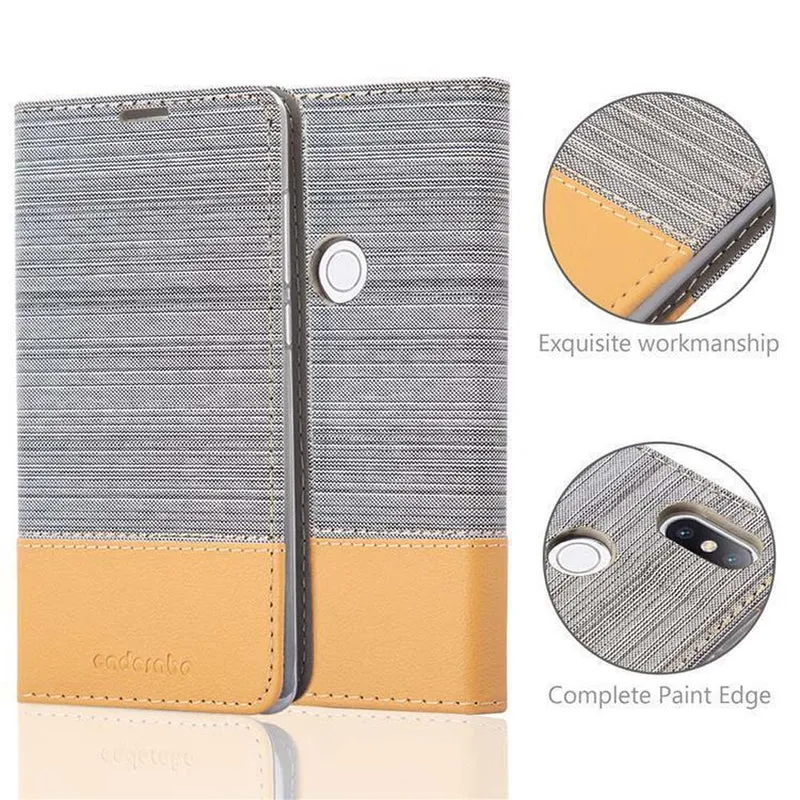 Cadorabo Hülle kompatibel mit Xiaomi Mi MIX 2S Schutzhülle mit Magnetverschluss, Standfunktion und Kartenfach