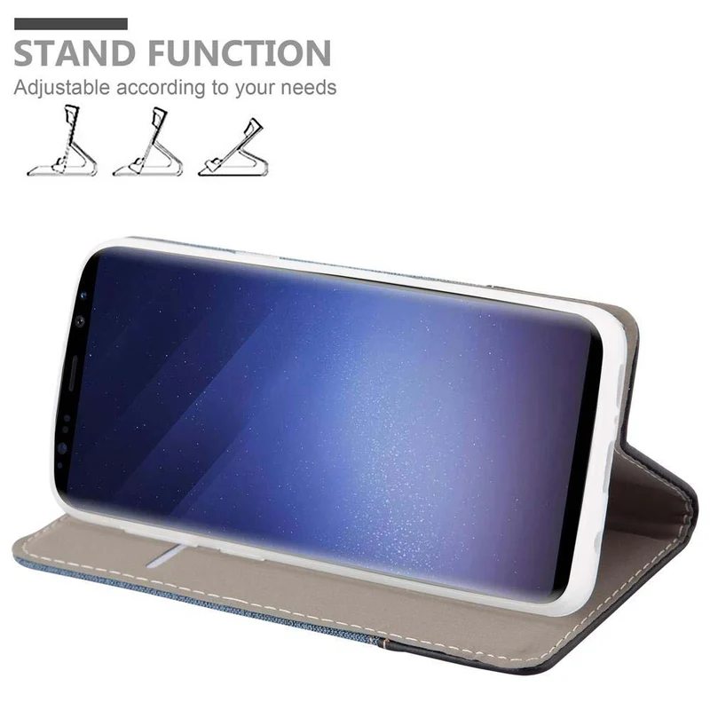 Cadorabo Hülle kompatibel mit Samsung Galaxy S9 Schutzhülle mit Magnetverschluss, Standfunktion und Kartenfach