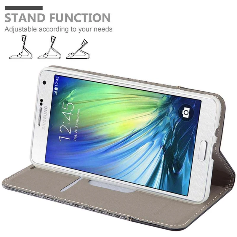 Cadorabo Hülle kompatibel mit Samsung Galaxy A7 2015 Schutzhülle mit Magnetverschluss, Standfunktion und Kartenfach