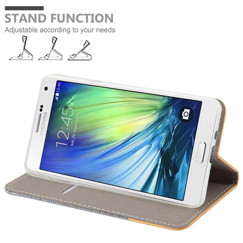 Cadorabo Hülle kompatibel mit Samsung Galaxy A7 2015 Schutzhülle mit Magnetverschluss, Standfunktion und Kartenfach