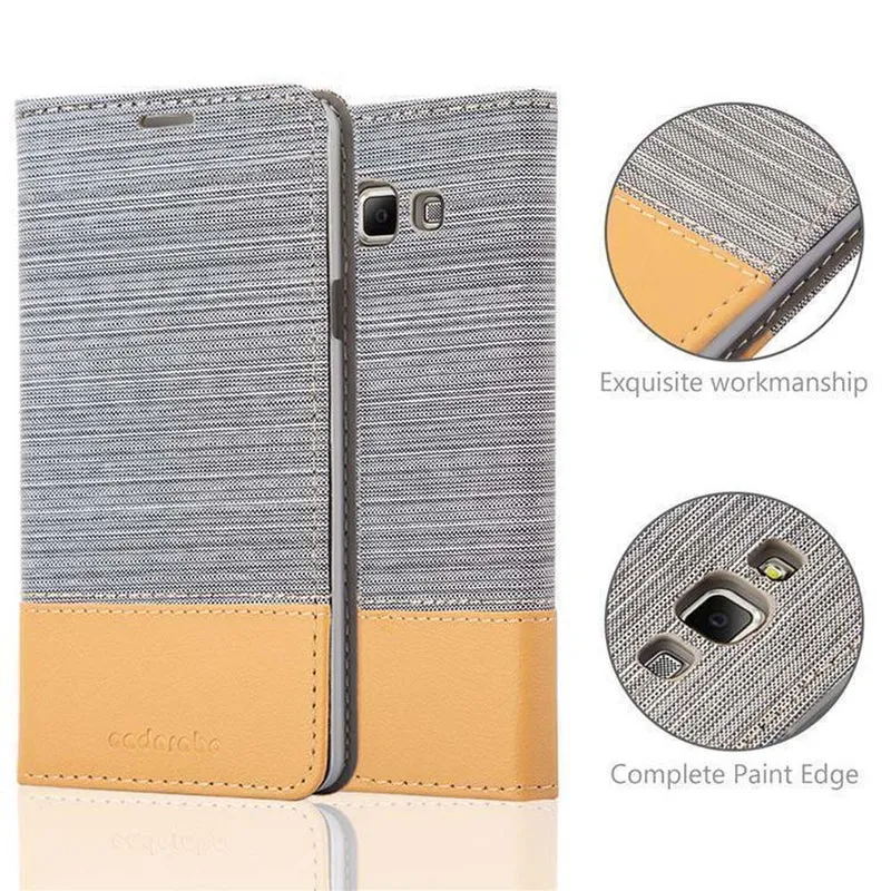 Cadorabo Hülle kompatibel mit Samsung Galaxy A7 2015 Schutzhülle mit Magnetverschluss, Standfunktion und Kartenfach